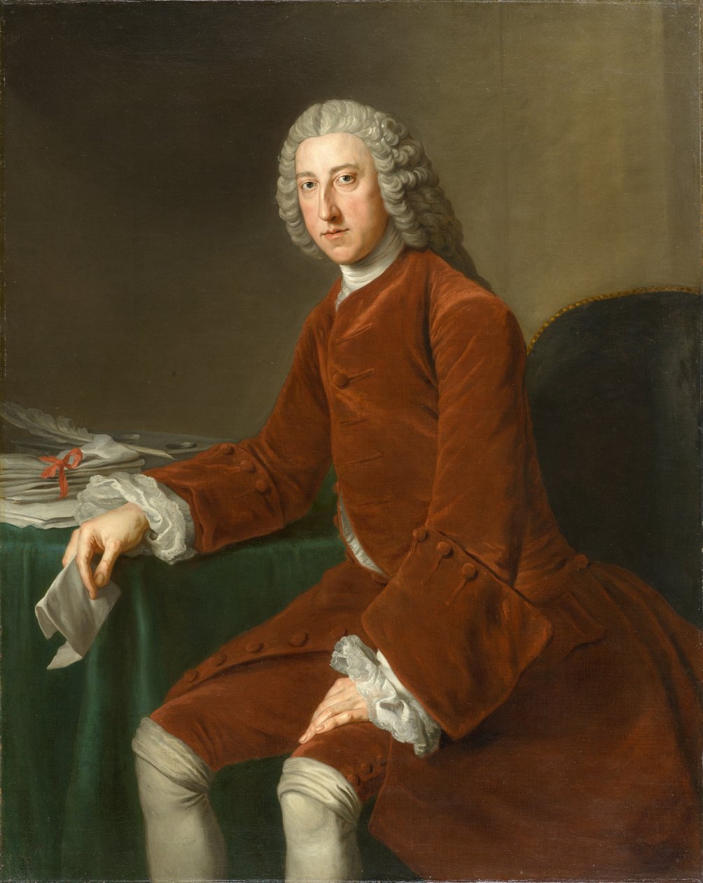 William Pitt, później pierwszy hrabia Chatham (1708-1778), ok. 1754 (olej na płótnie) autorstwa William Hoare
