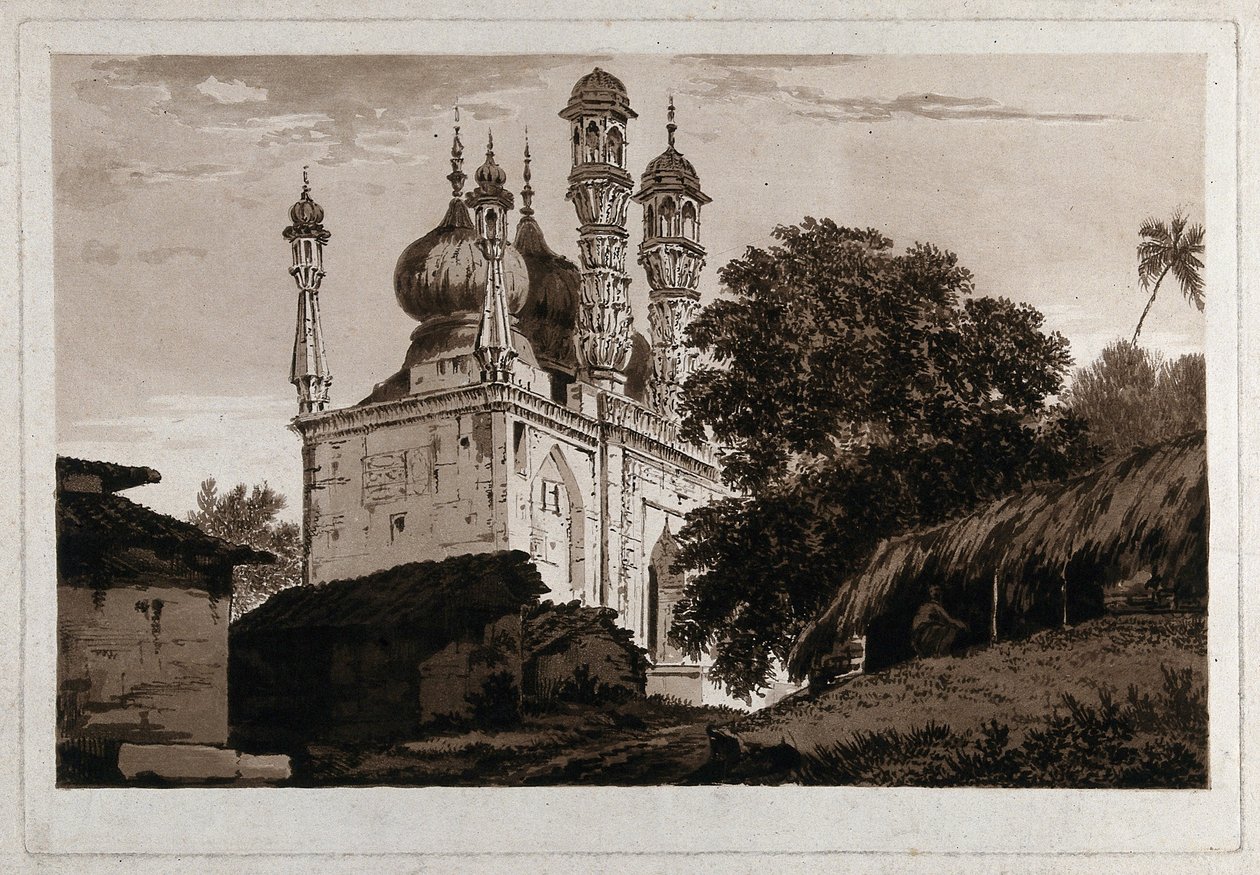 Meczet w Gazipoor( autorstwa William Hodges