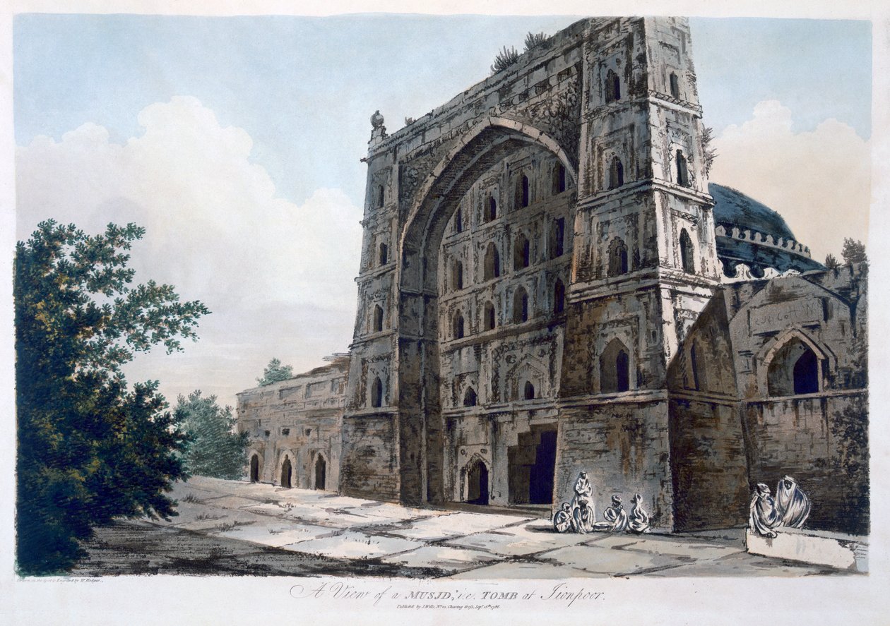Muzułmanin w Jaunpur, 1786 (akwatinta) autorstwa William Hodges