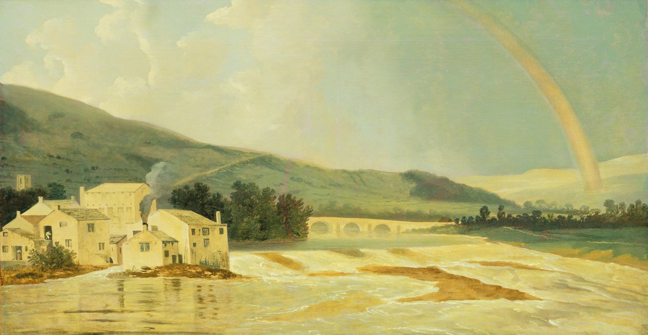 Most Otley na rzece Wharfe (olej na płótnie) autorstwa William Hodges