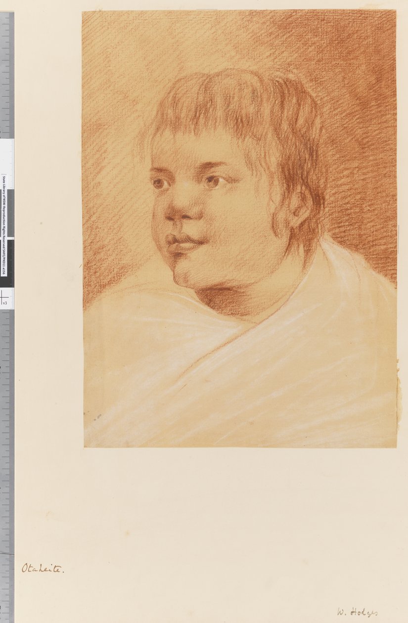 Strona 18 Pochodzący z Otaheite, 1768-75 (czerwona i biała kreda) autorstwa William Hodges