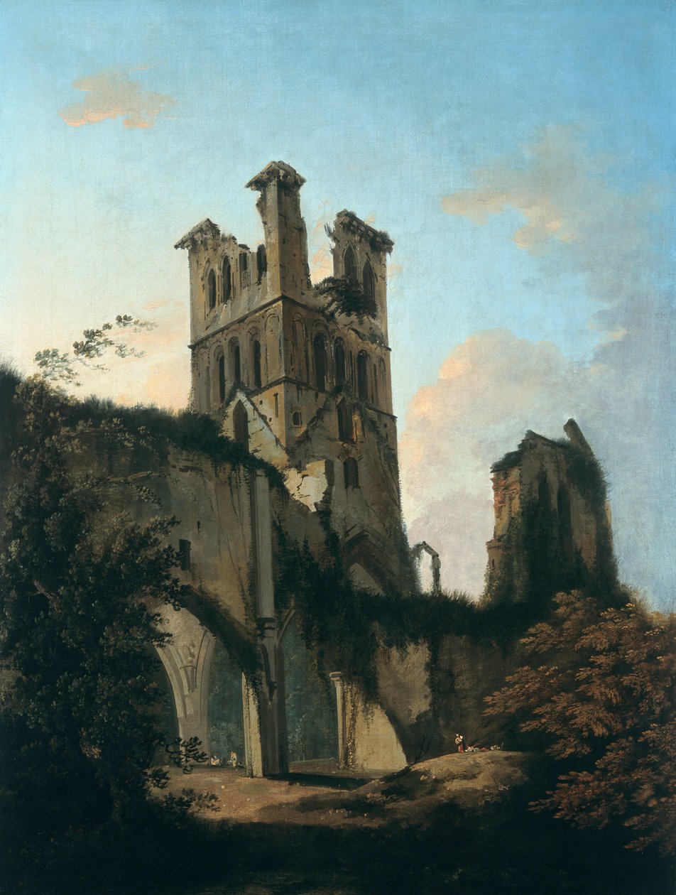 „Ruiny opactwa Llanthony”, 1764-1797 autorstwa William Hodges