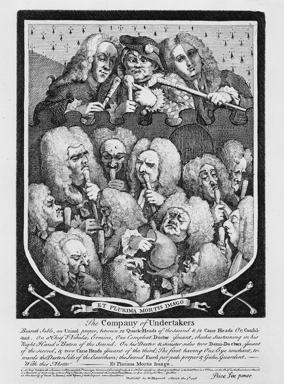 Konsultacja lekarzy, 1736 autorstwa William Hogarth