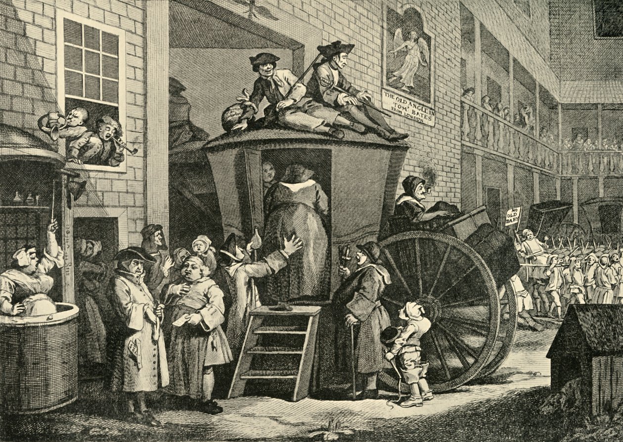 Podwórko Country Inn, 1747, 1925. autorstwa William Hogarth