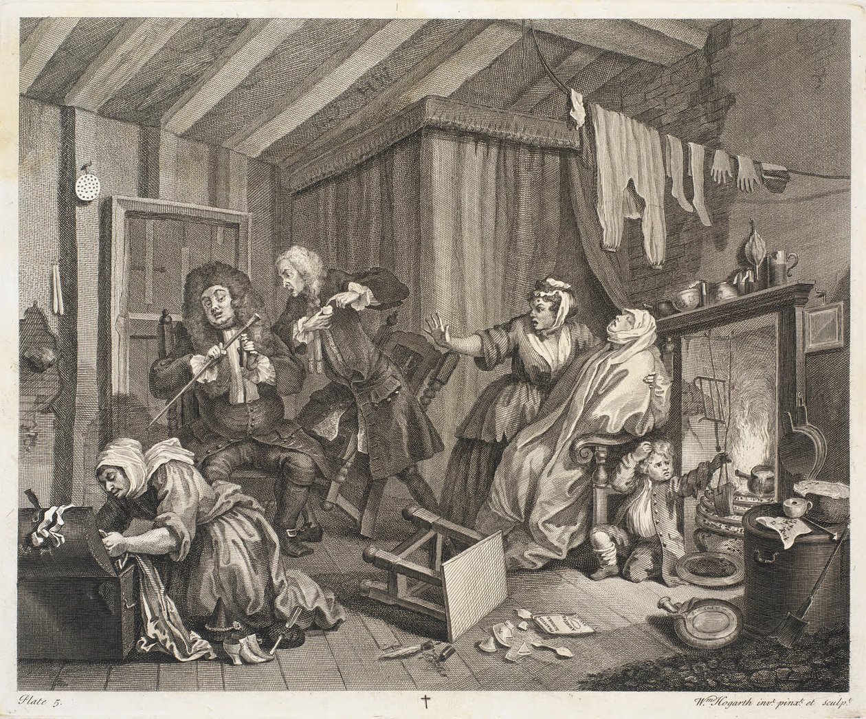 Postęp nierządnicy autorstwa William Hogarth
