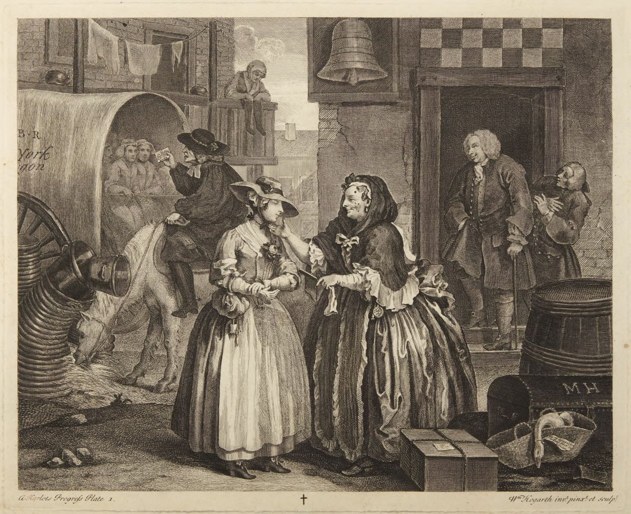 Kariera prostytutki, tablica 1 autorstwa William Hogarth