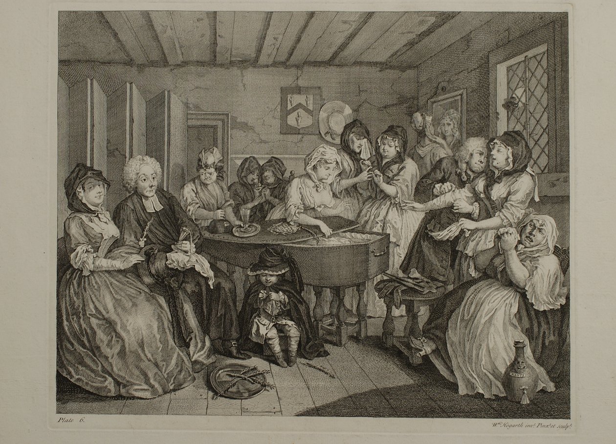 Życie prostytutki: Plansza 6 autorstwa William Hogarth