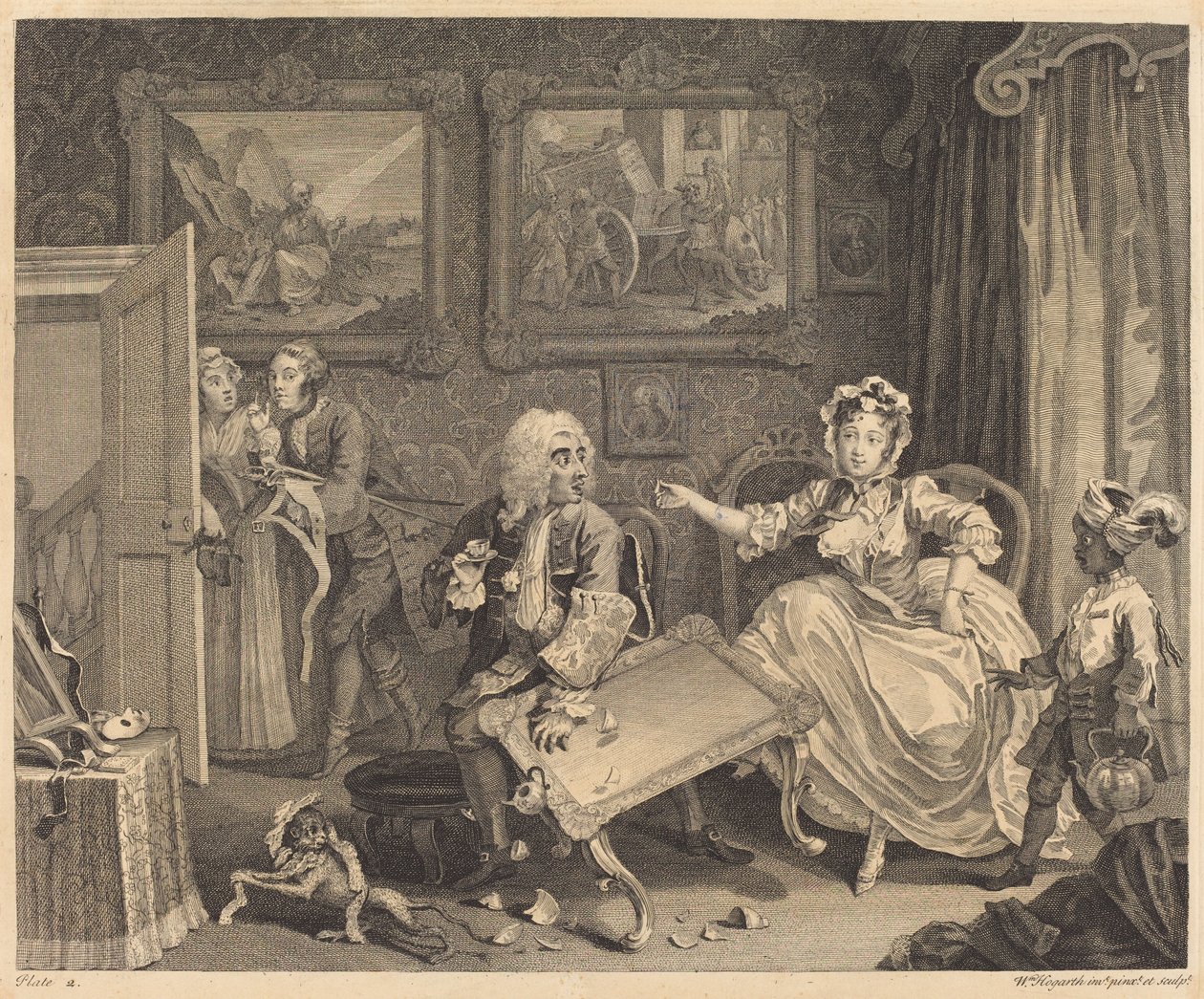 Postęp nierządnicy: pl.2 autorstwa William Hogarth