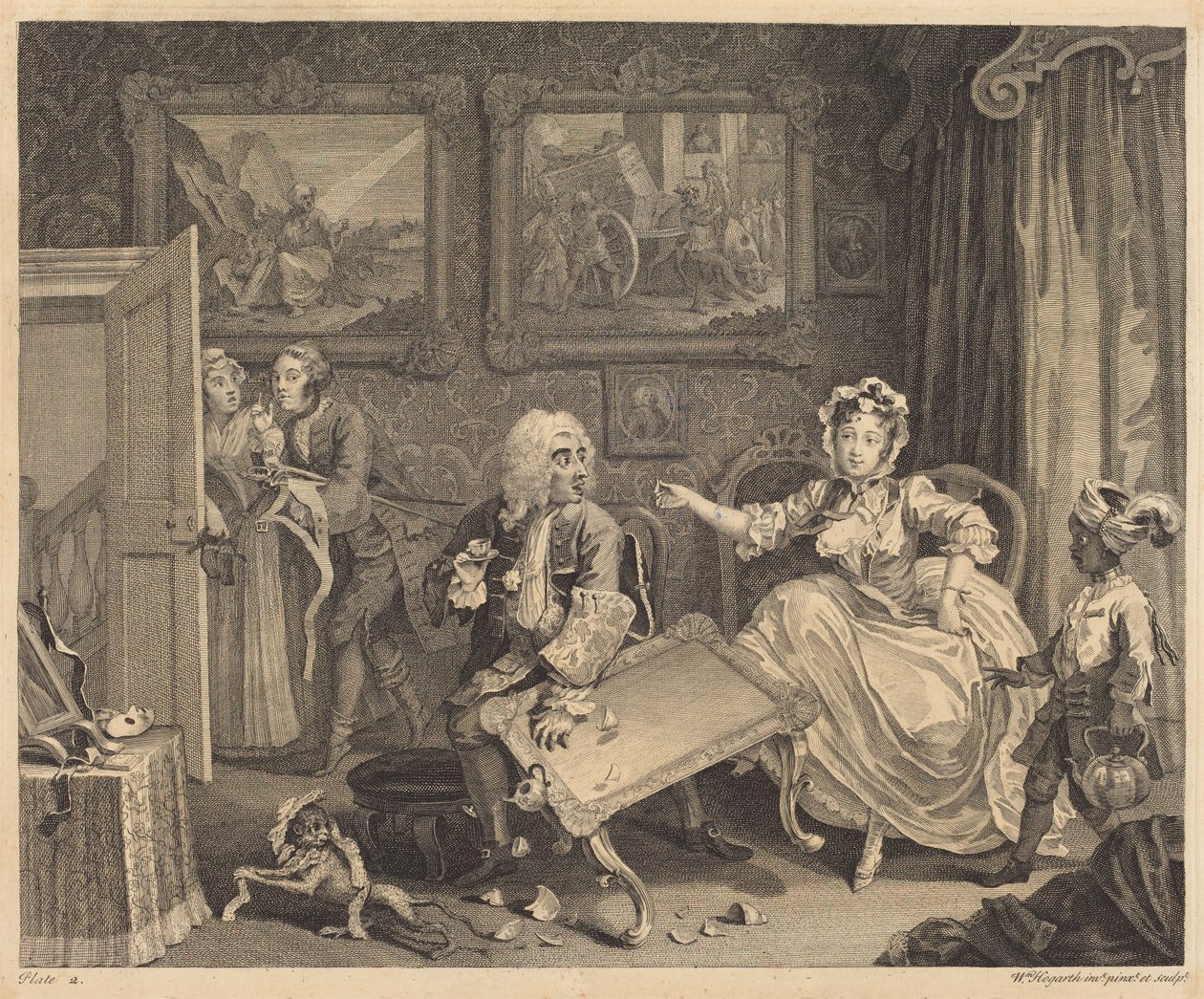 Kariera prostytutki: tablica 2 autorstwa William Hogarth