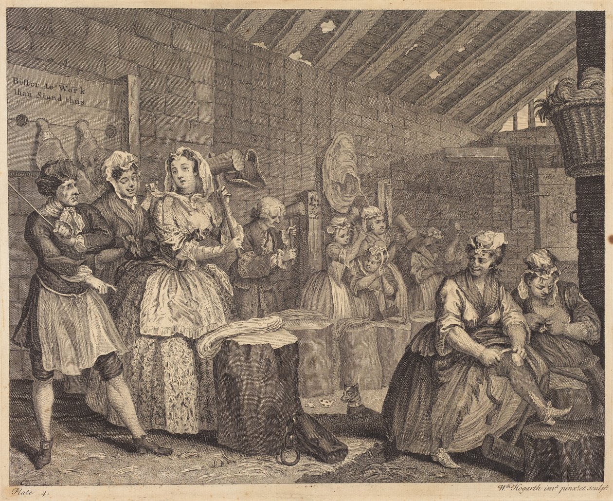 Kariera prostytutki: tablica 4 autorstwa William Hogarth