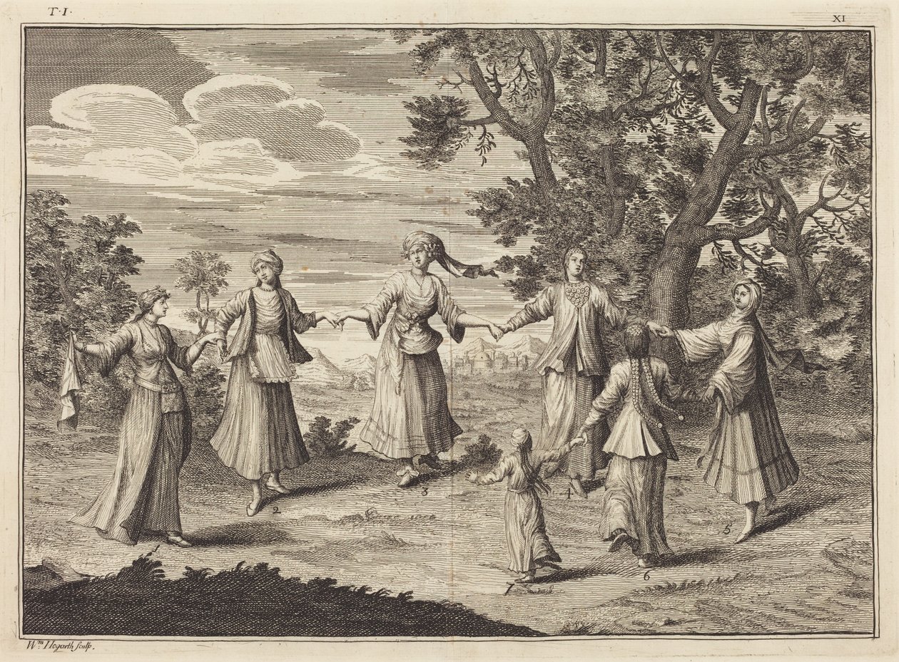 Taniec rdzennych mieszkańców autorstwa William Hogarth