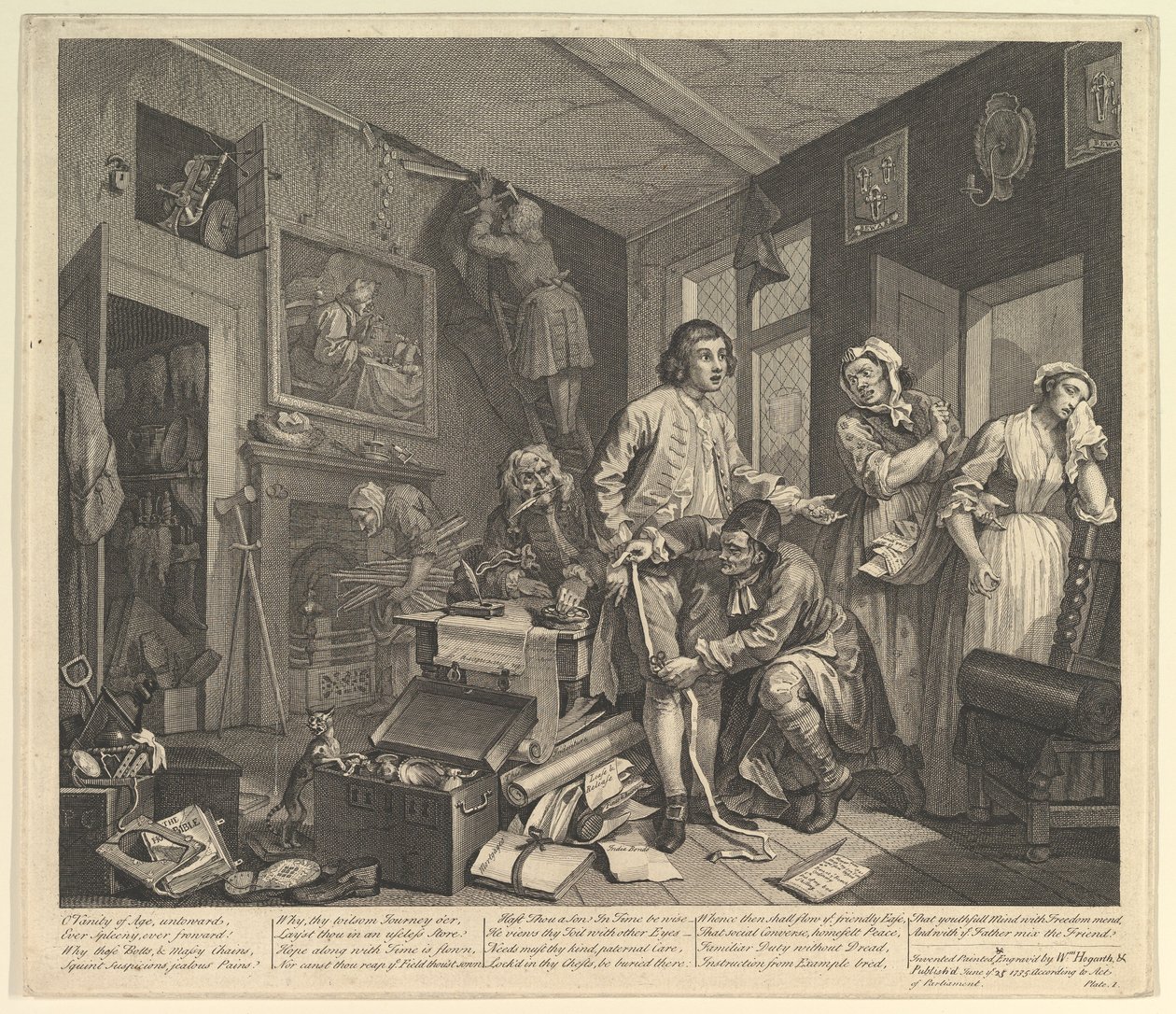 A Rakes Progress, płyta 1, 25 czerwca 1735. autorstwa William Hogarth