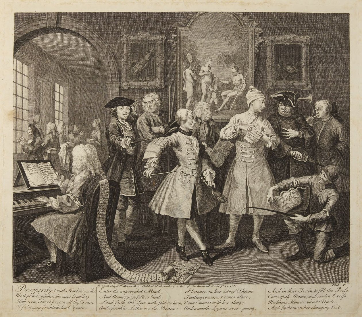 Kariera rozpustnika, tablica 2 autorstwa William Hogarth