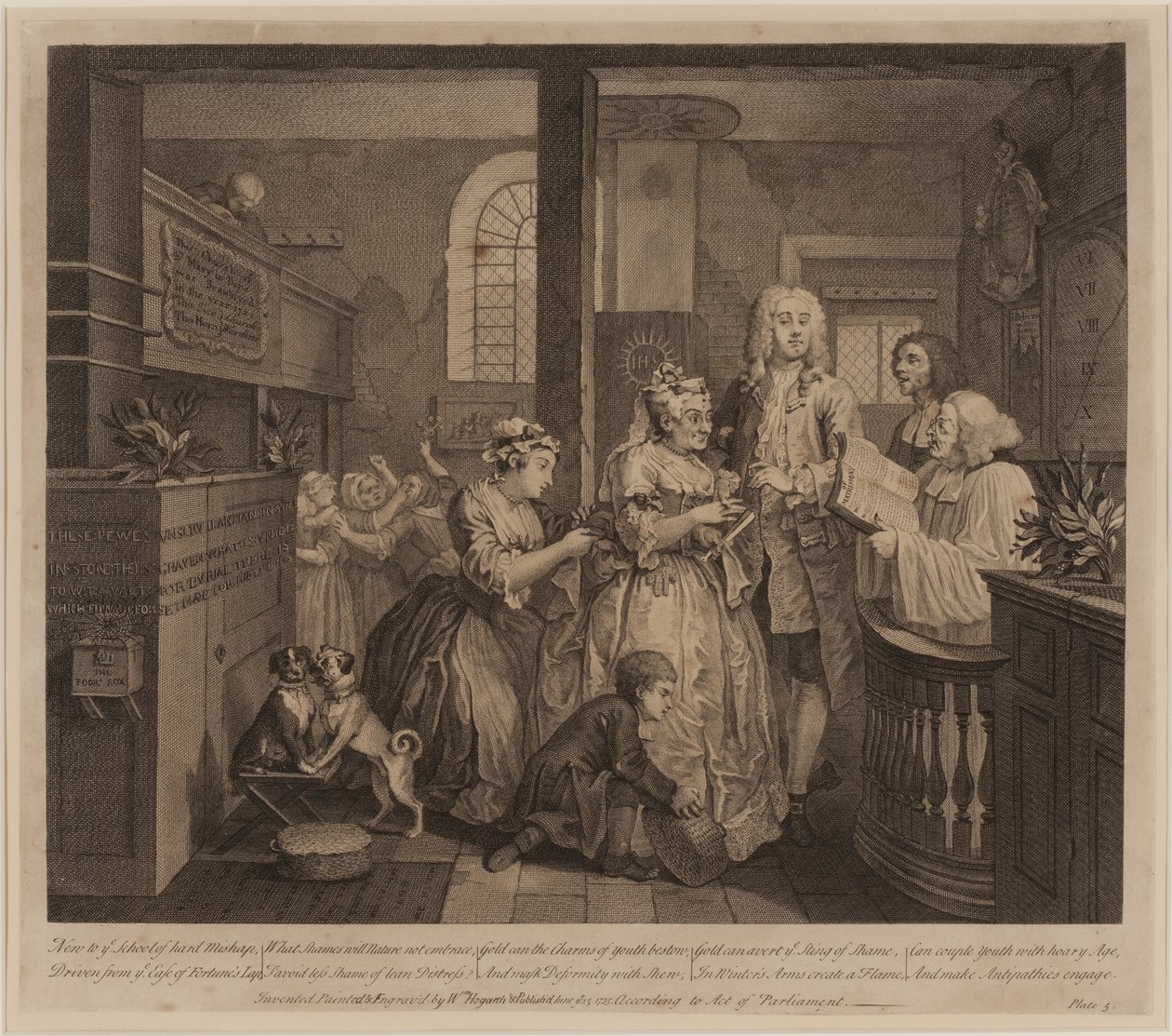 Postęp prowizji, płyta 5 autorstwa William Hogarth