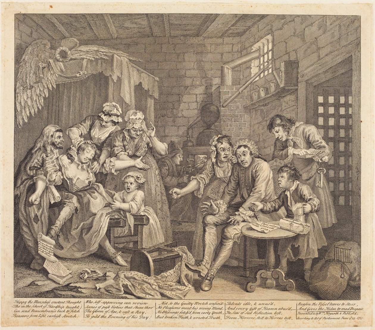 Kariera rozpustnika: tablica 7 autorstwa William Hogarth