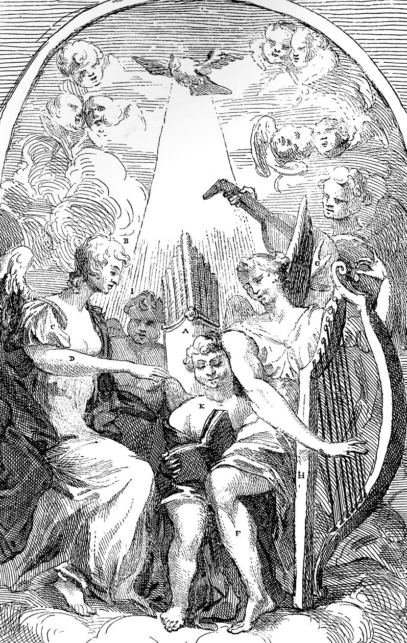 Satyra na ołtarzu autorstwa Kenta w kościele St Clement Danes, Westminster, 1725 autorstwa William Hogarth