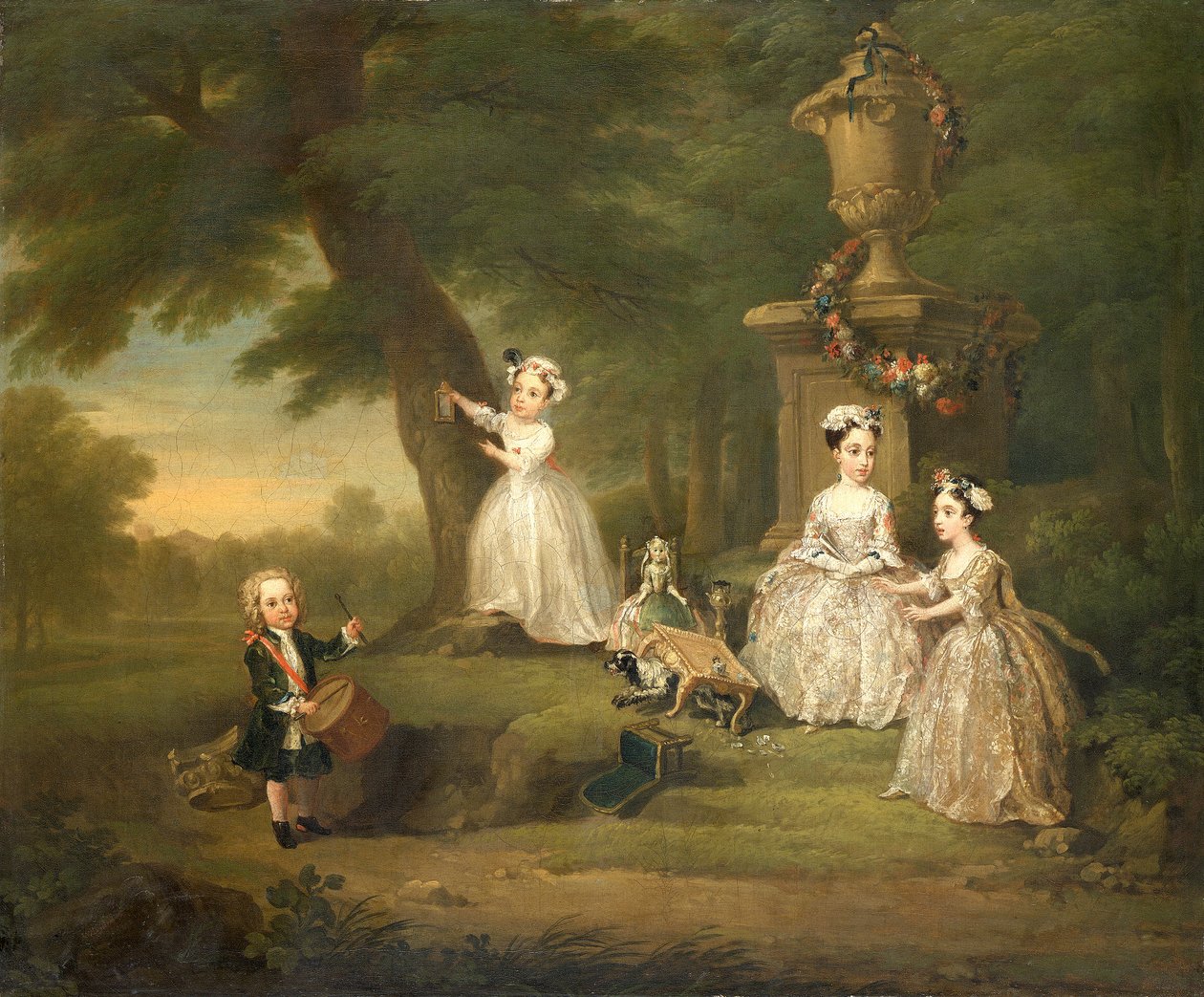 „Podwieczorek dla dzieci”, 1730 autorstwa William Hogarth