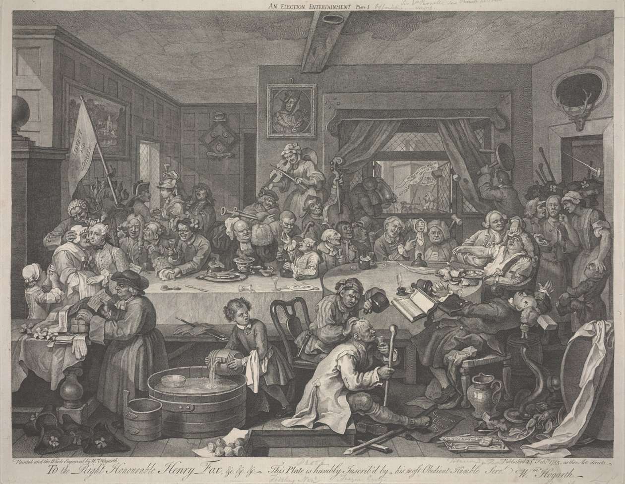Rozrywka wyborcza autorstwa William Hogarth
