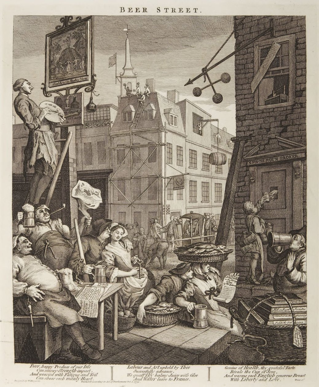 Ulica Piwna autorstwa William Hogarth