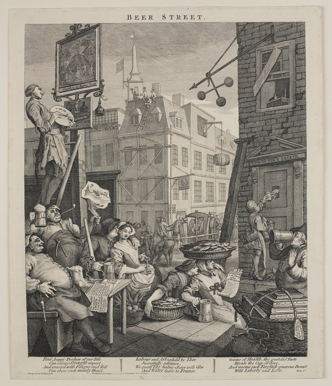 Ulica Piwa autorstwa William Hogarth