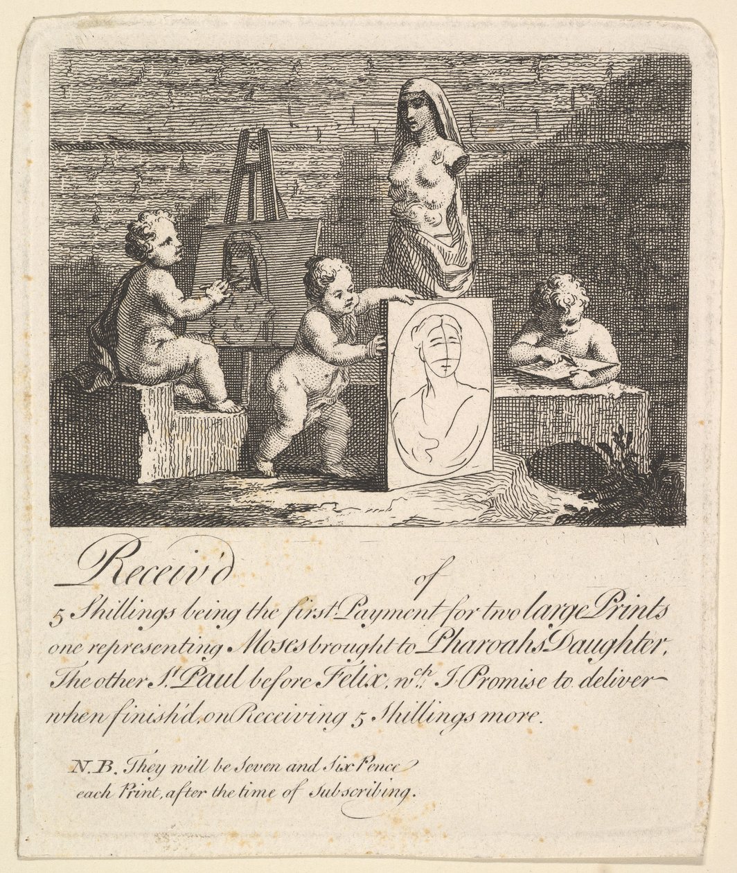 Chłopcy podglądający naturę, 1731-51. autorstwa William Hogarth