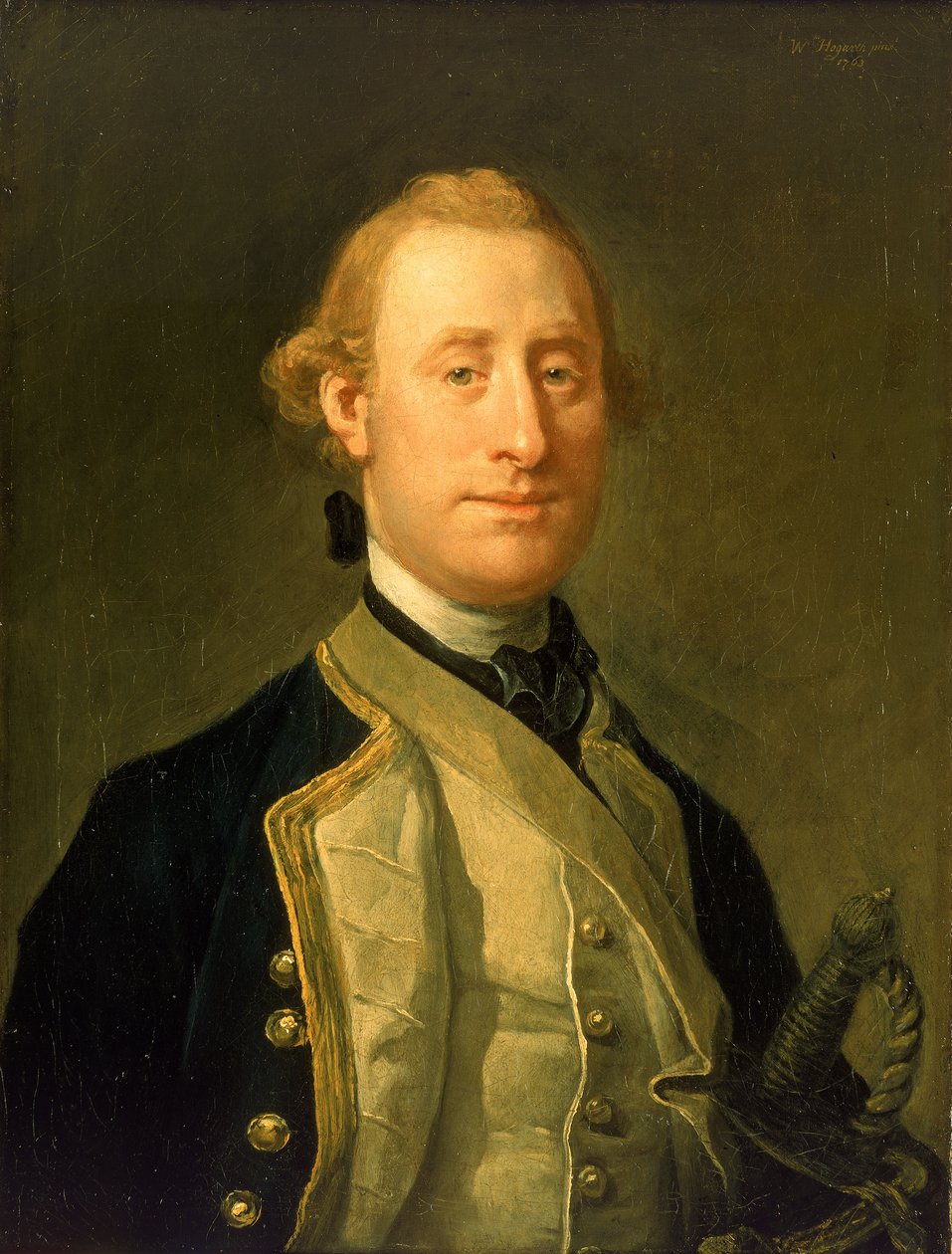 Kapitan Sir Alexander Schomberg (1720-1804) autorstwa William Hogarth