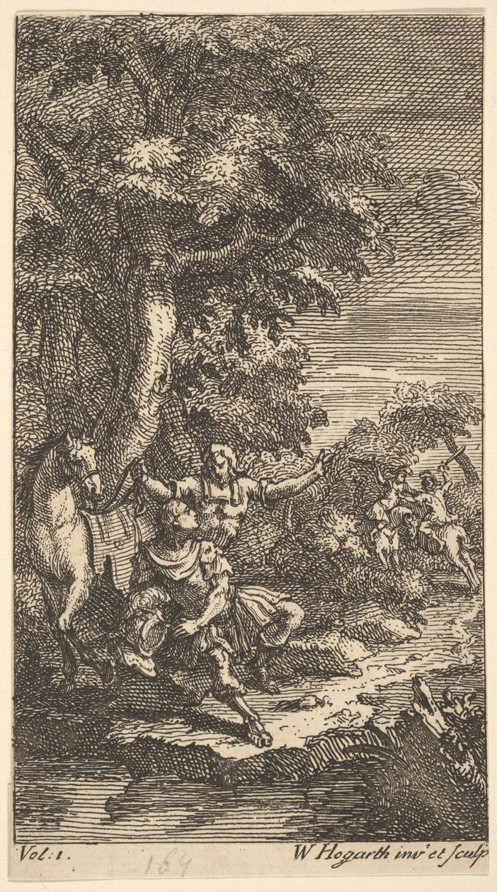 Cassandra, Frontyspis, tom. 1, 1725. autorstwa William Hogarth