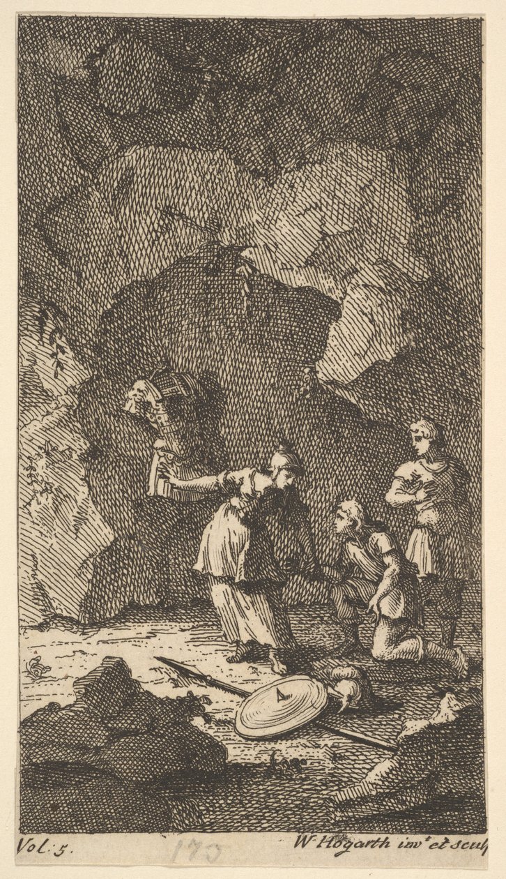 Cassandra, Frontyspis, tom. 5, 1725. autorstwa William Hogarth