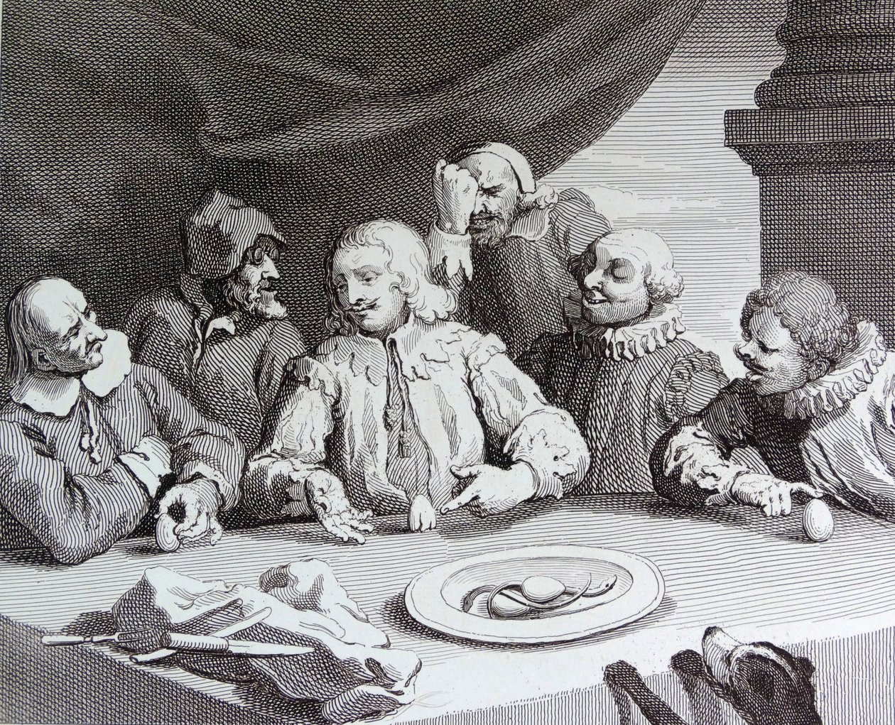 Kolumb rozbijając jajko autorstwa William Hogarth
