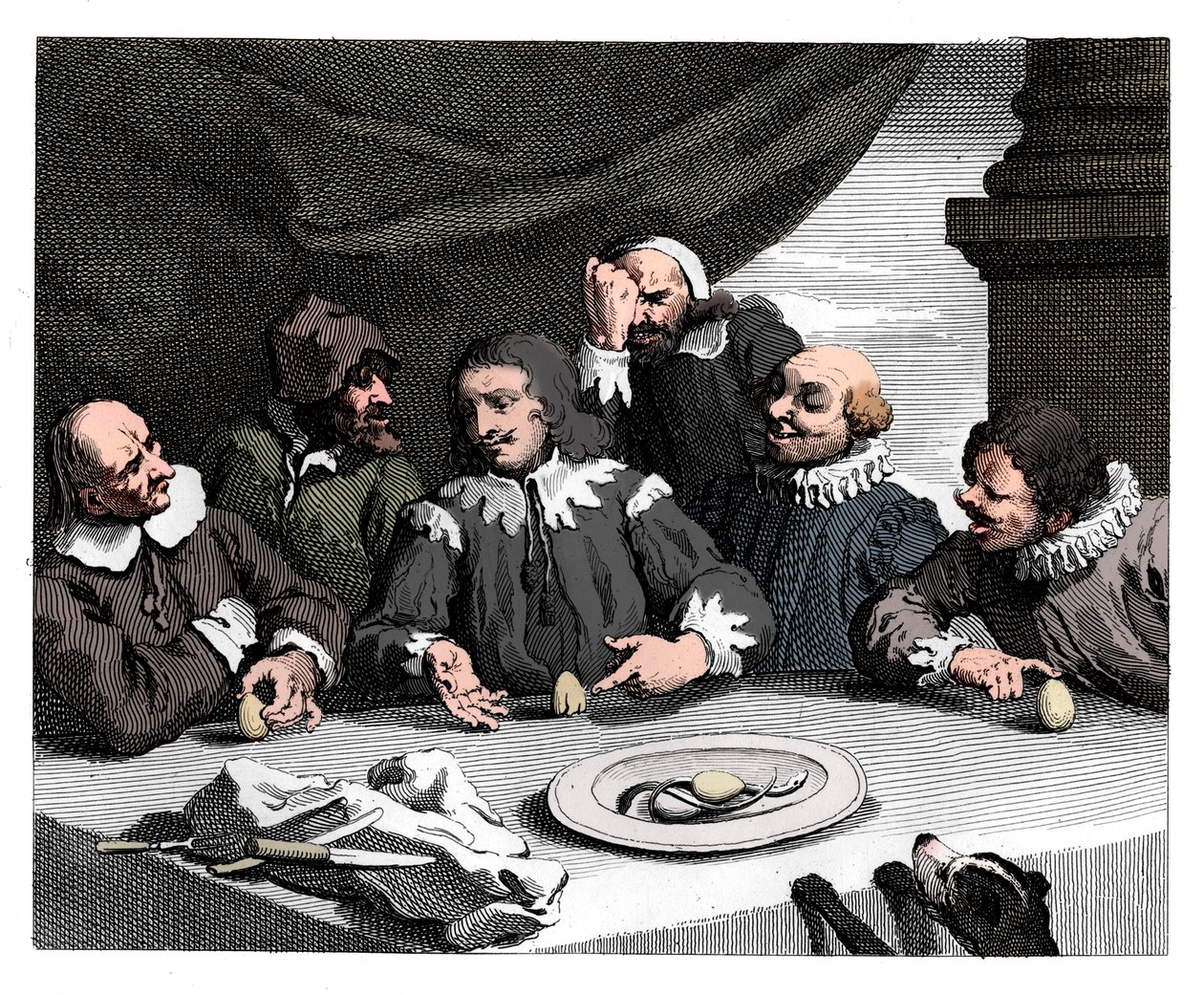 Kolumb rozbijający jajko, 1753, 1833. autorstwa William Hogarth