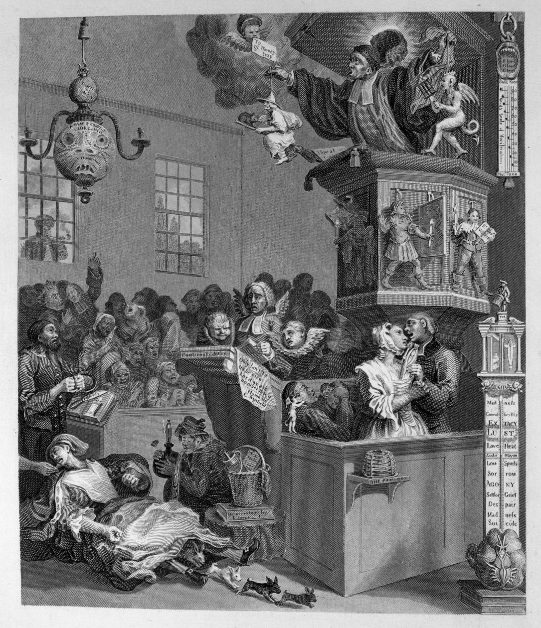 Łatwowierność, przesądy i fanatyzm autorstwa William Hogarth
