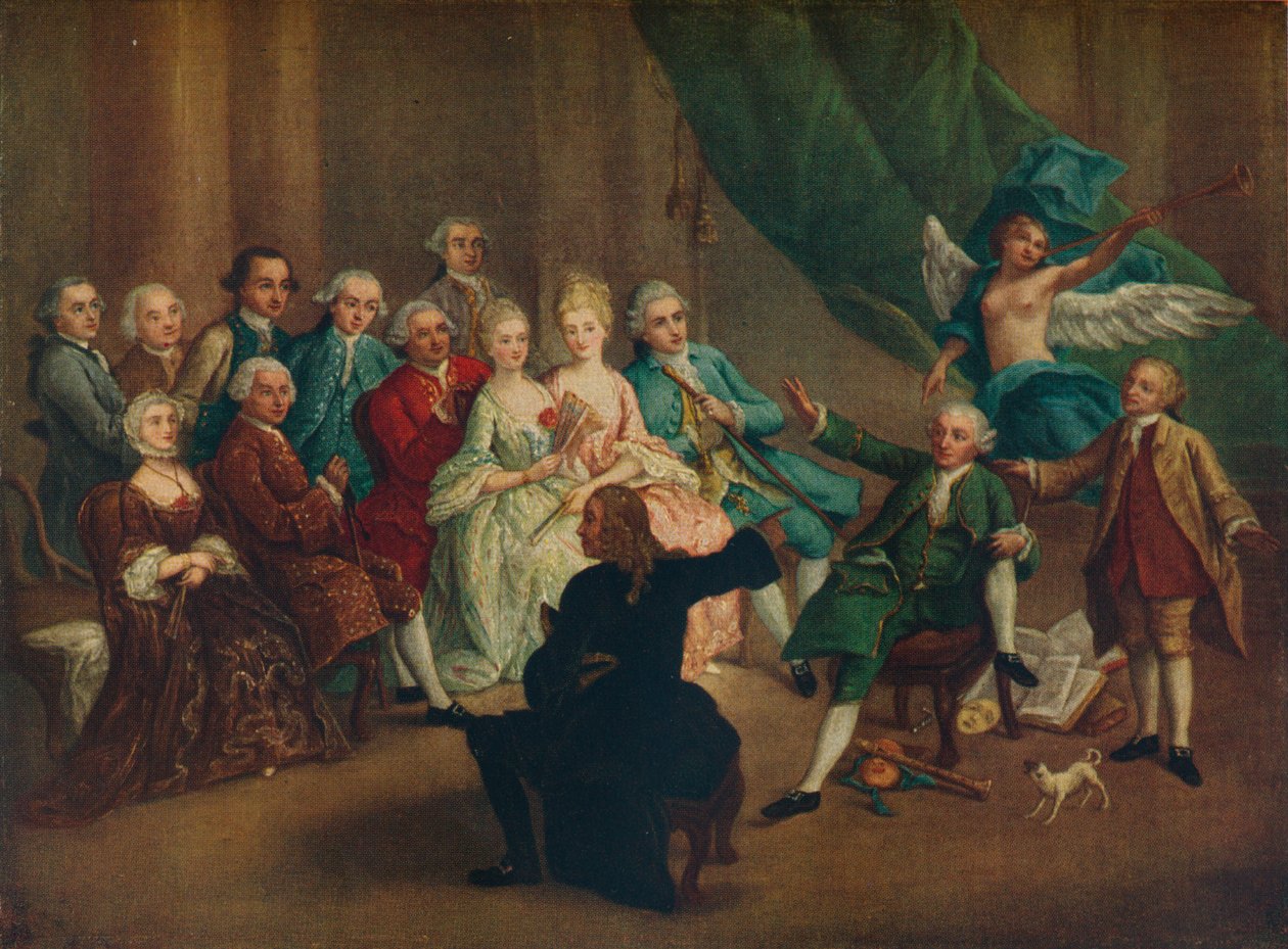 David Garrick w Zielonym Pokoju, XVIII wiek autorstwa William Hogarth