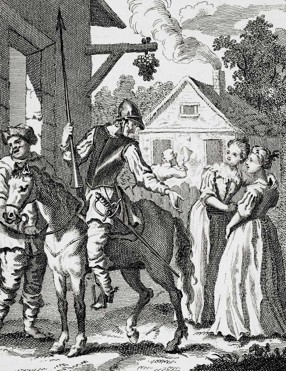 Don Kichot i Sancho Pansa w gospodzie, opublikowana w 1798 r. autorstwa William Hogarth