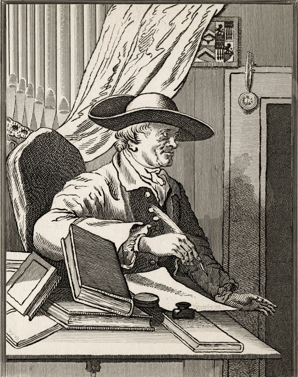 Dr Thomas Morell, z „Dzieła Hogartha”, opublikowane w 1833 r. autorstwa William Hogarth