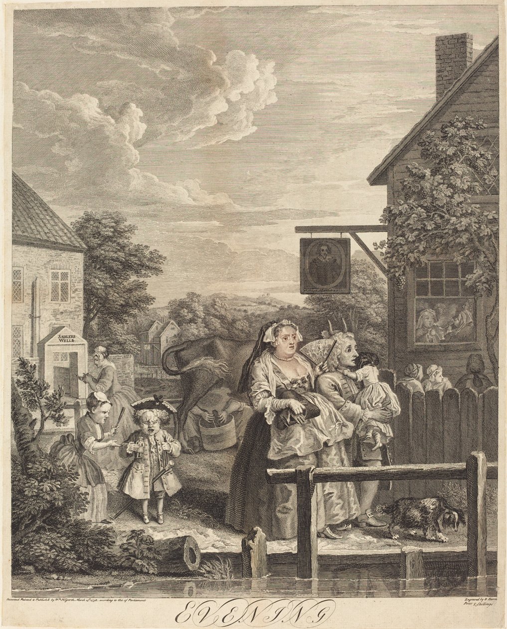 Wieczór autorstwa William Hogarth
