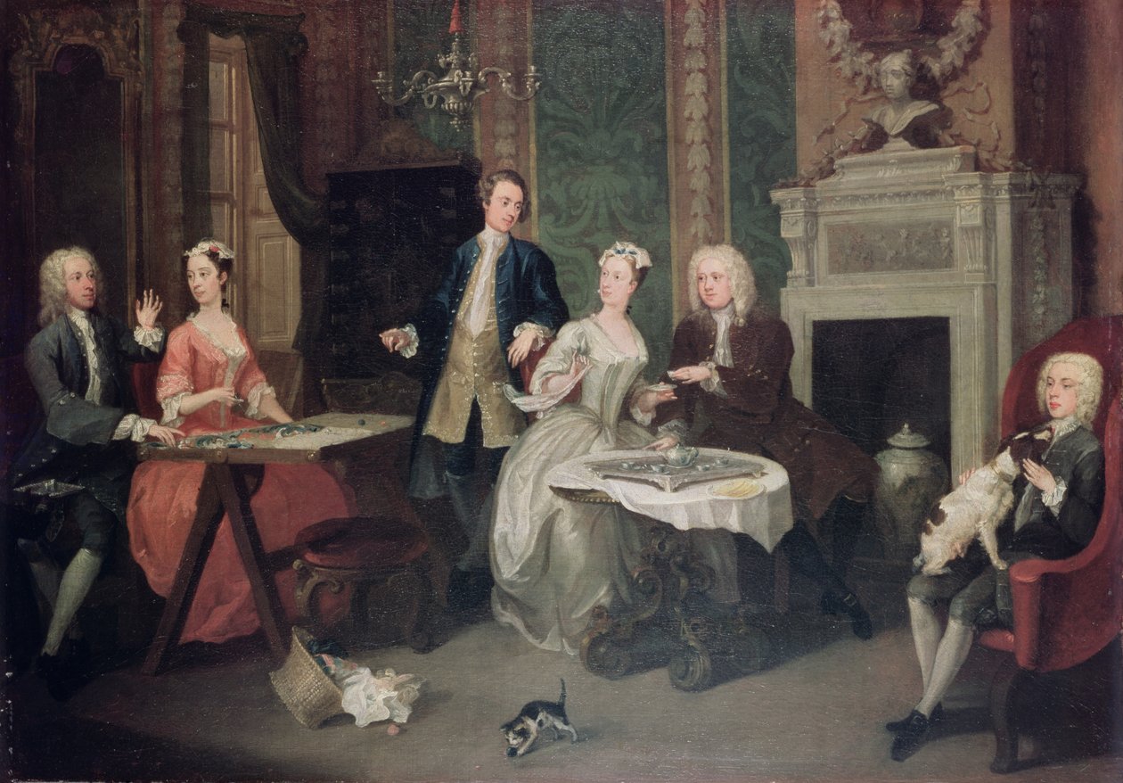 Przyjęcie rodzinne autorstwa William Hogarth