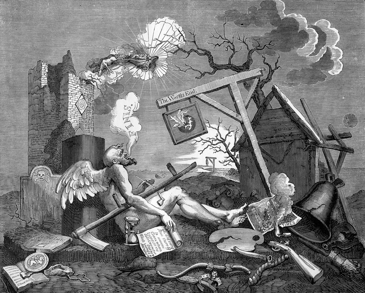 Finis; lub The Tail Piece - The Bathos autorstwa Williama Hogartha autorstwa William Hogarth