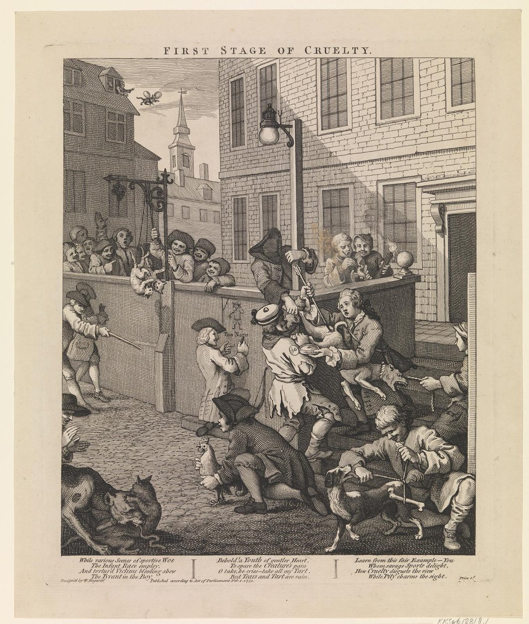 Pierwszy etap okrucieństwa autorstwa William Hogarth