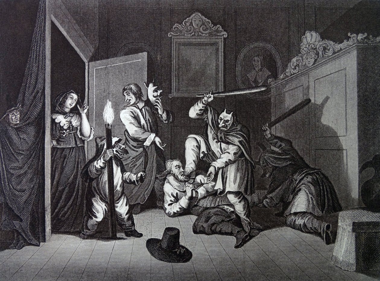 Fronton do „Hudibras” Samuela Butlera autorstwa William Hogarth
