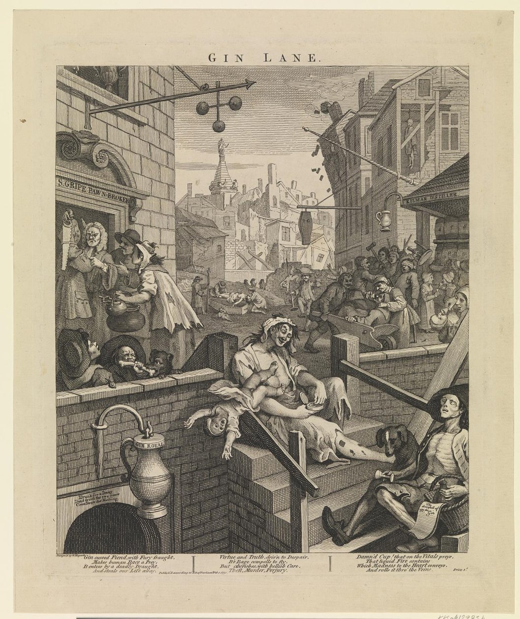 Gin Lane autorstwa William Hogarth