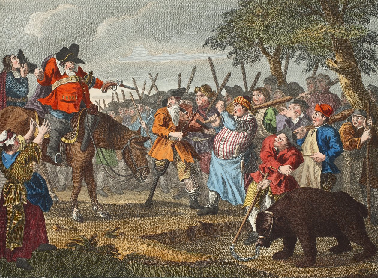 Pierwsza przygoda Hudibrasa z „Hudibrasa” Samuela Butlera autorstwa William Hogarth