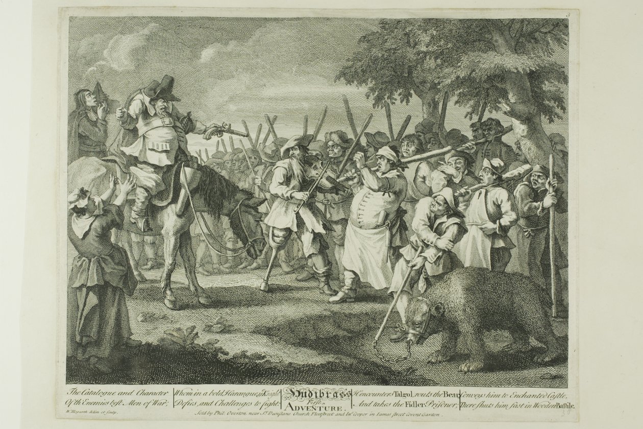 Pierwsza przygoda Hudibrasa, płyta trzecia od Hudibrasa autorstwa William Hogarth