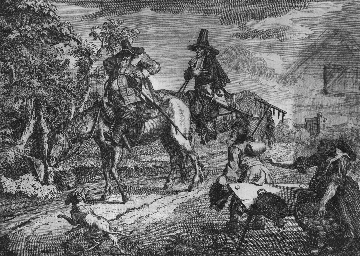 Hudibras Sallies Forth, płyta II, z „Hudibras” Samuela Butlera, 1726 autorstwa William Hogarth