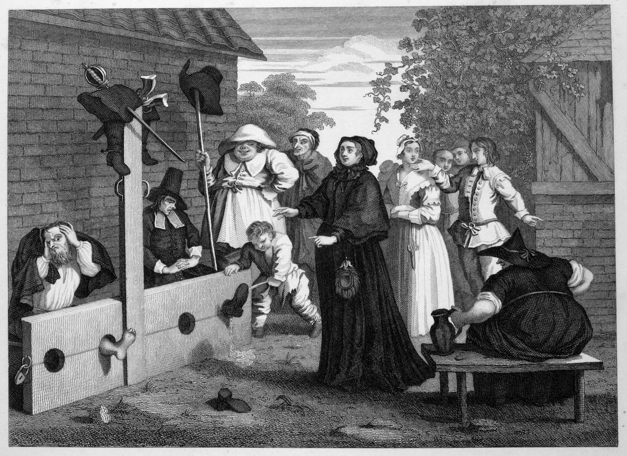 Hudibras i Ralpho w dybach autorstwa William Hogarth