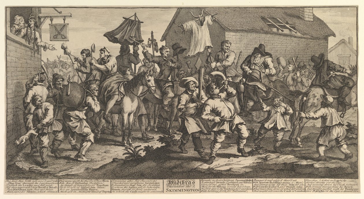 Hudibras and the Skimmington Dwanaście dużych ilustracji dla Samuela Butlersa H..., luty 1725-26. autorstwa William Hogarth