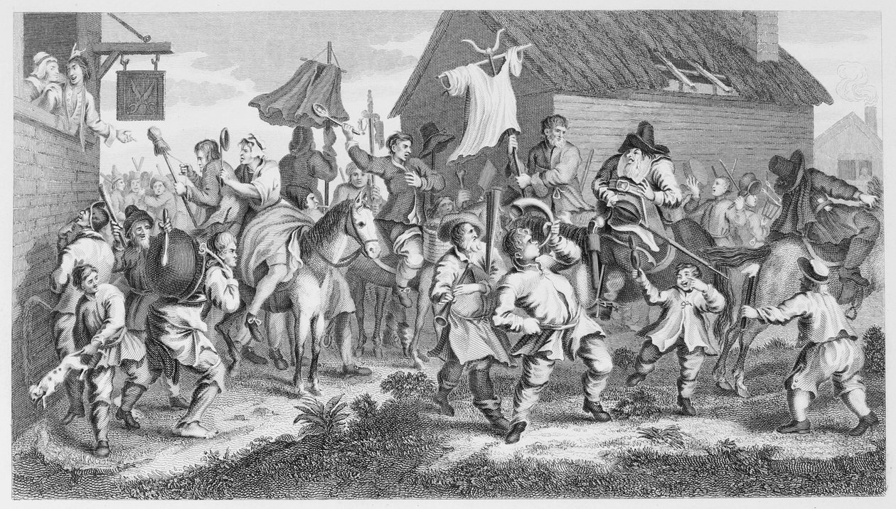 Hudibras napotyka Skimmington autorstwa William Hogarth