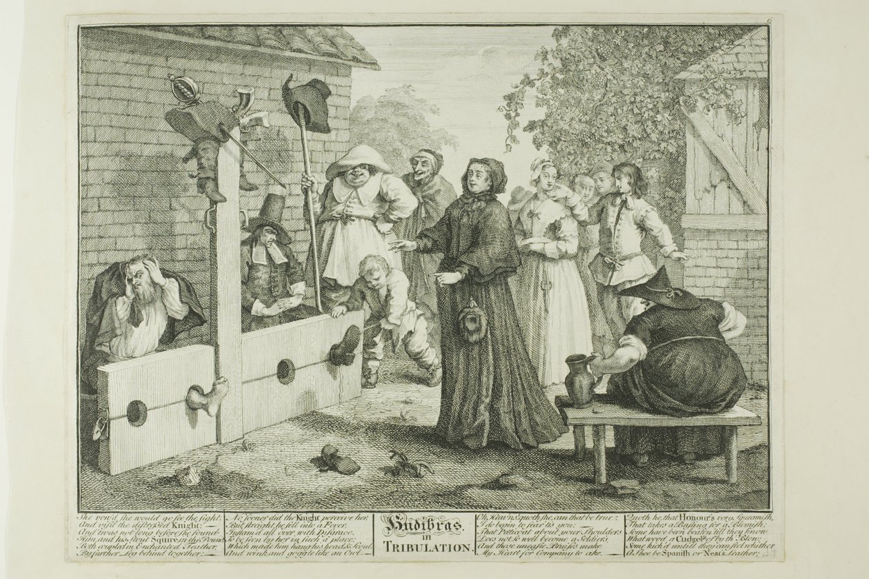 Hudibras in Tribulation, płyta szósta z Hudibras autorstwa William Hogarth