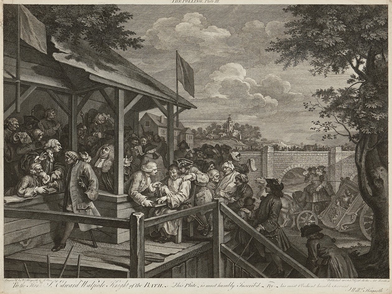 Humory Wyborcze (Zestaw Czterech) (grafika) autorstwa William Hogarth