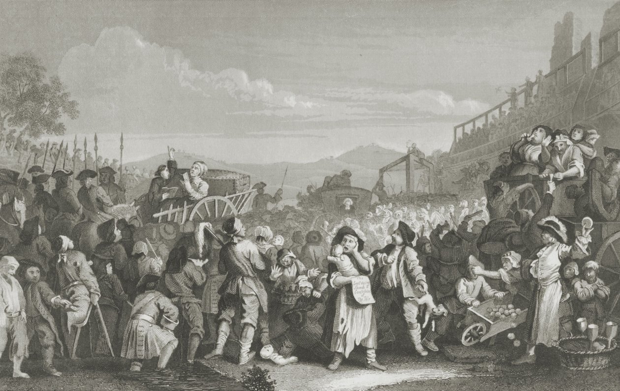 Bezczynny w drodze do egzekucji autorstwa William Hogarth
