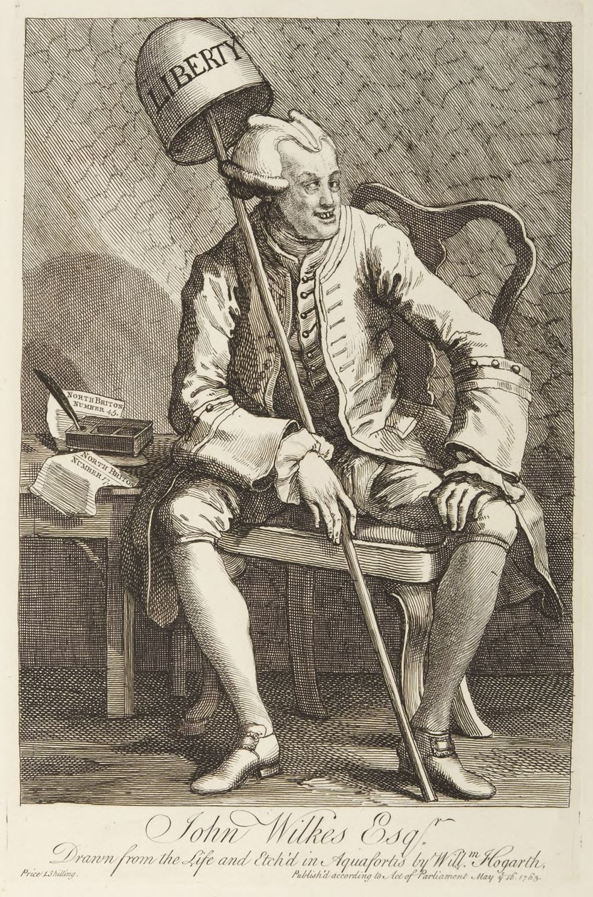 John Wilkes autorstwa William Hogarth